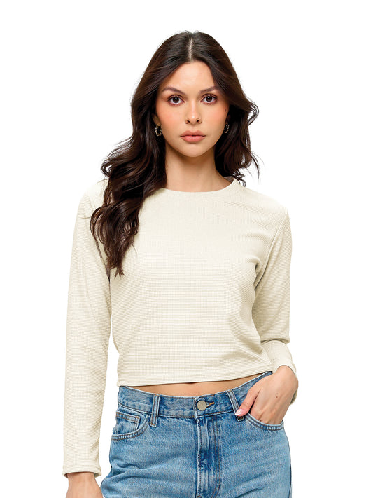 Crop Top Waffle Fabric