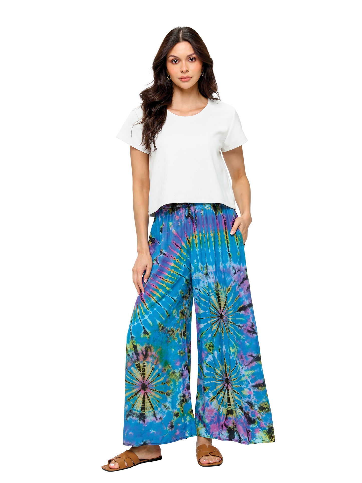 Pants Boho Tie Dye Wide Leg