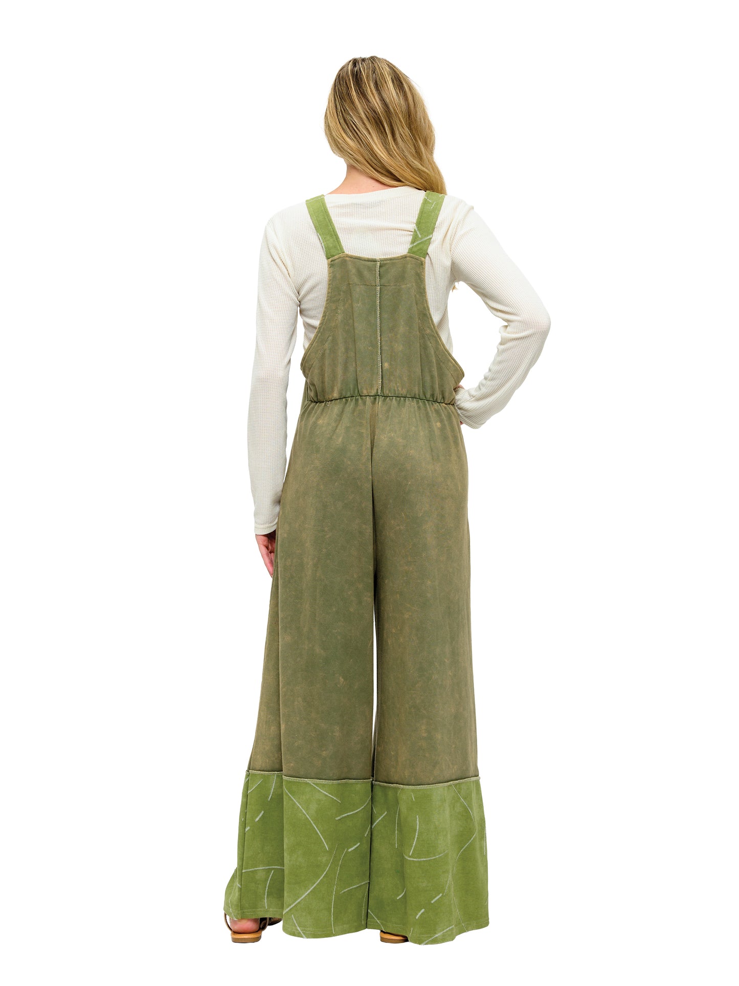 Overall Hippie Stonewashed Patchwork