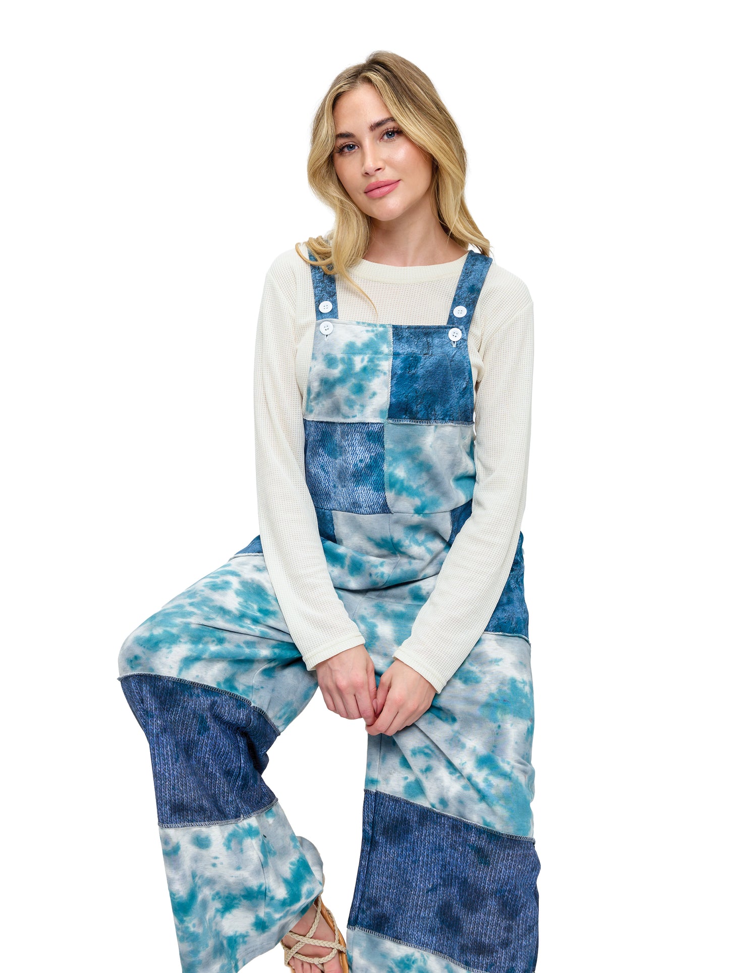 Overall Tie Dye Patchwork