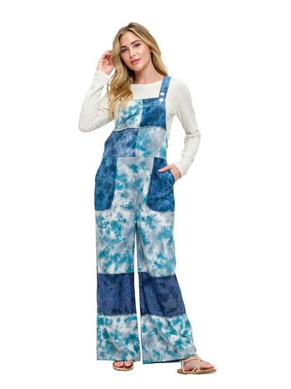 Overall Tie Dye Patchwork