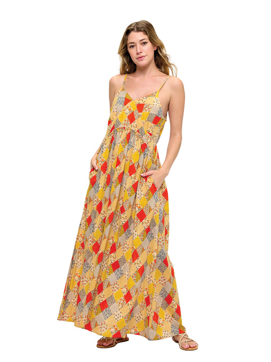 Boho Ruffled Floral Maxi Dress