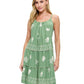 Embroidered Ruffled Resort Dress