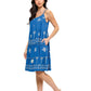Embroidered Ruffled Resort Dress