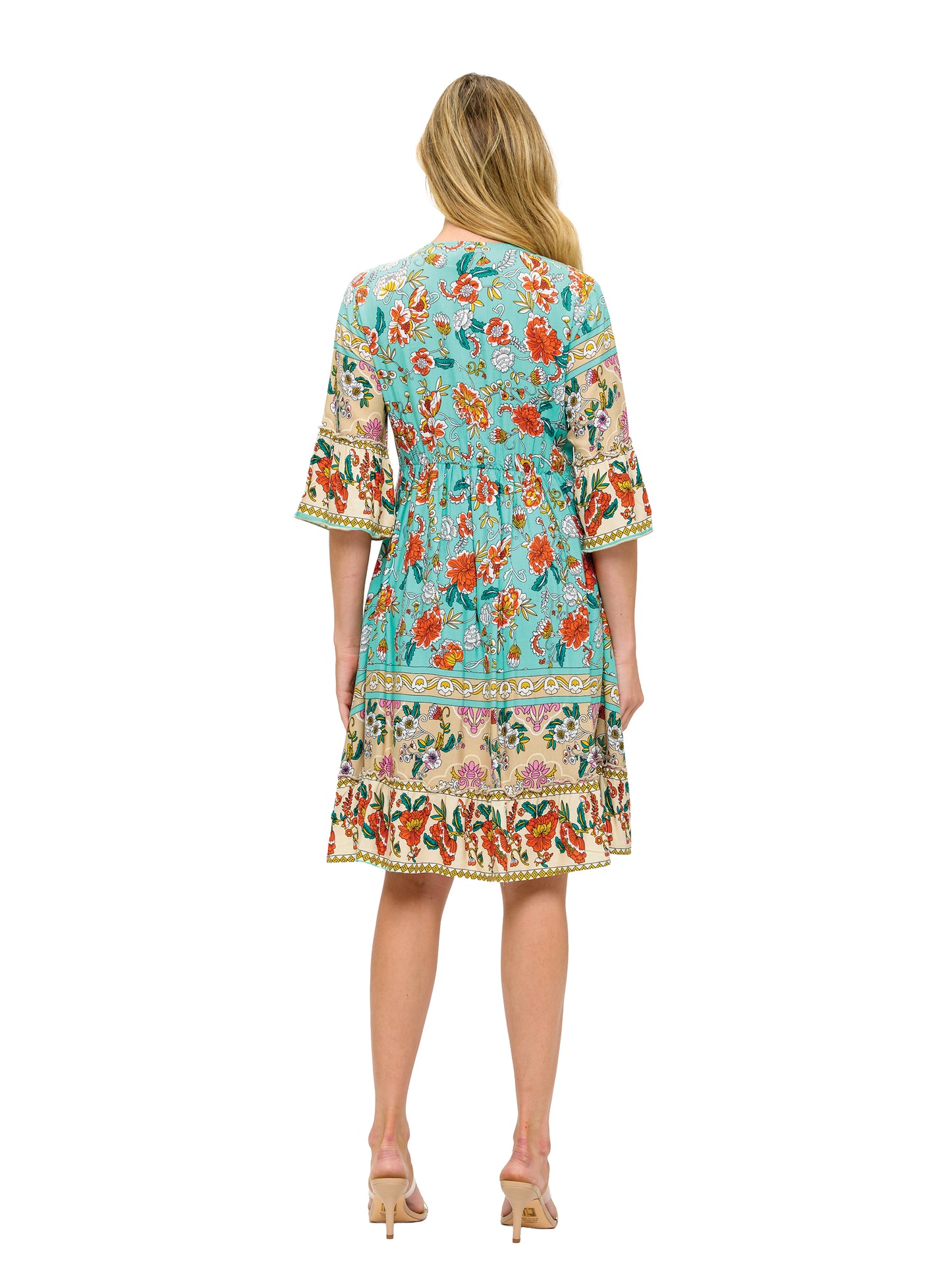 Boho Floral Bloom Ruffled Dress