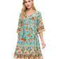Boho Floral Bloom Ruffled Dress