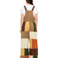 Boho Floral Embroidered Patchwork Overall