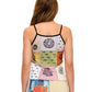 Hippie Tank Top Patchwork Razor-Cut Block Print