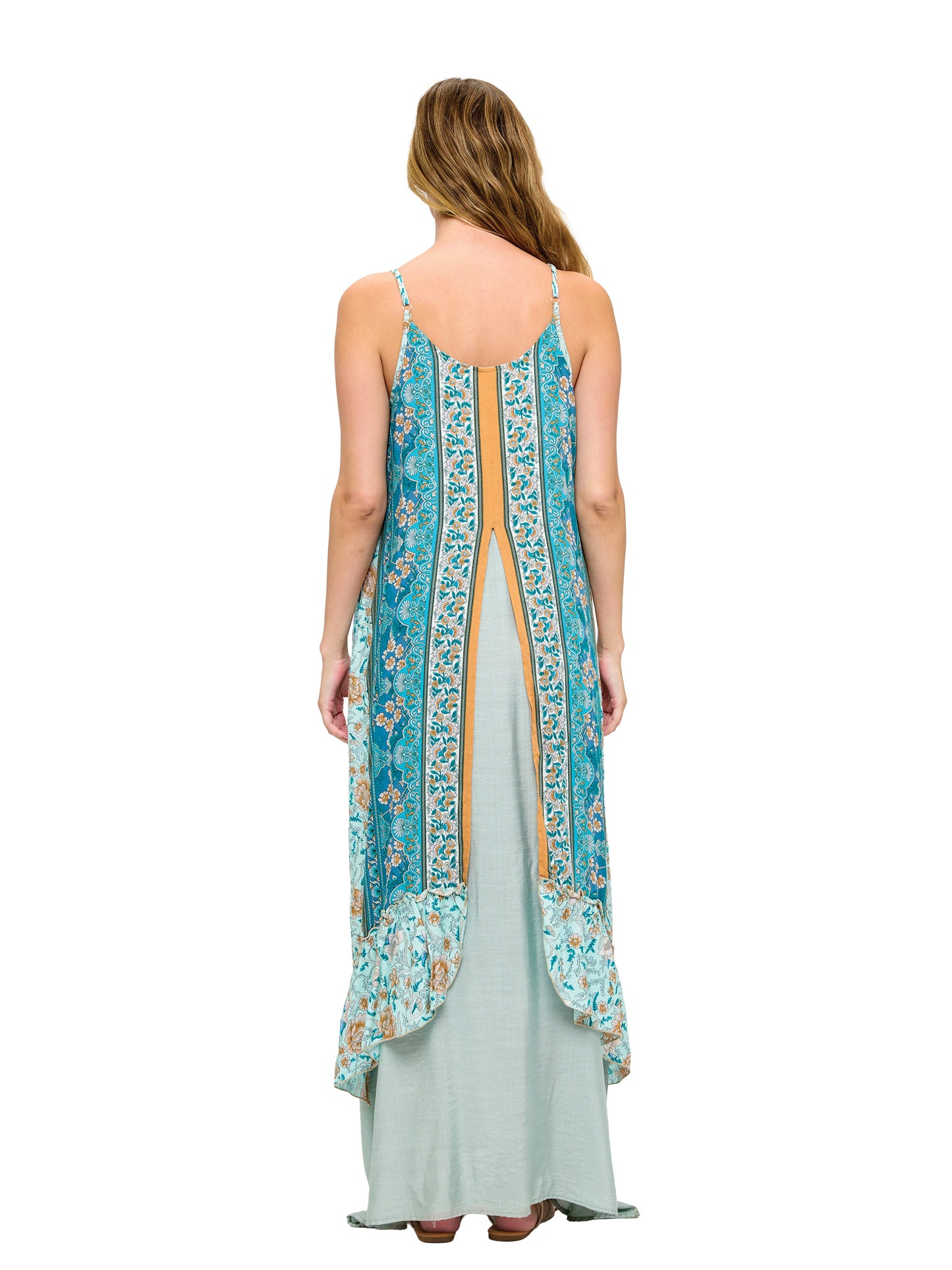 Dreamy Floral Double-Layer Maxi Dress