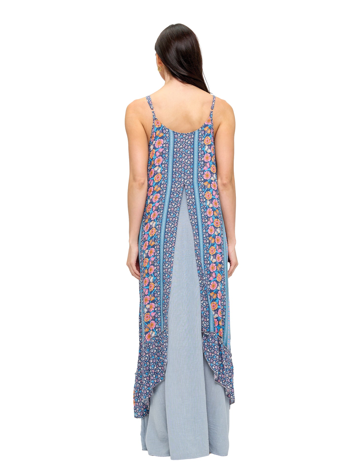 Dreamy Floral Double-Layer Maxi Dress