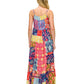 Boho Floral Patchwork Print Tiered Maxi Dress