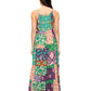 Boho Floral Patchwork Print Tiered Maxi Dress