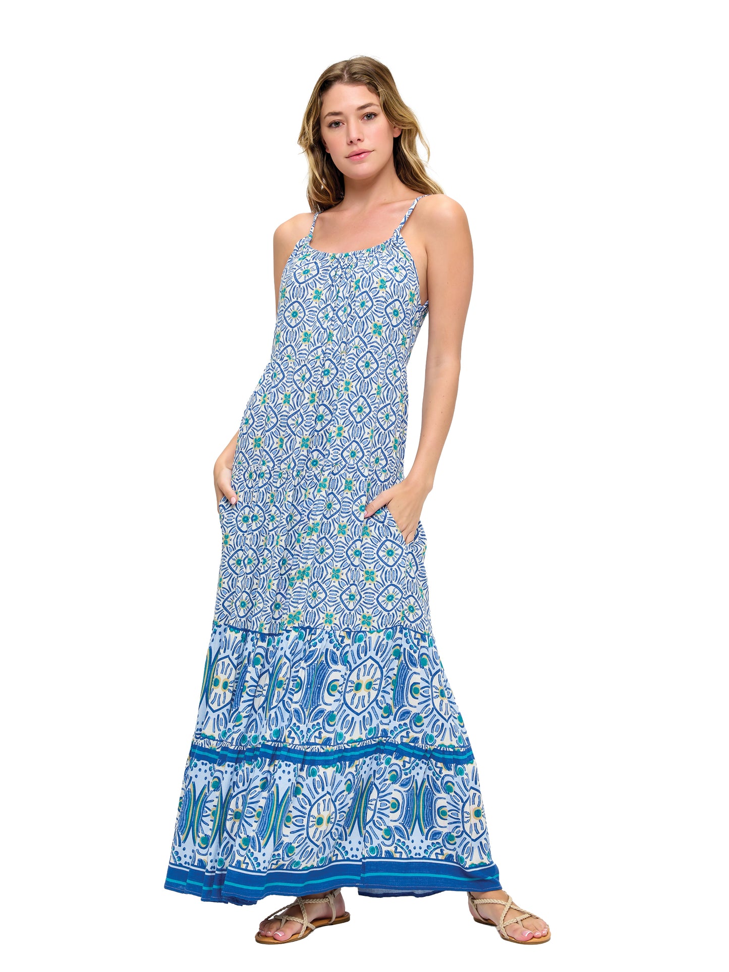 Resort Boho Floral Tiered Maxi Dress