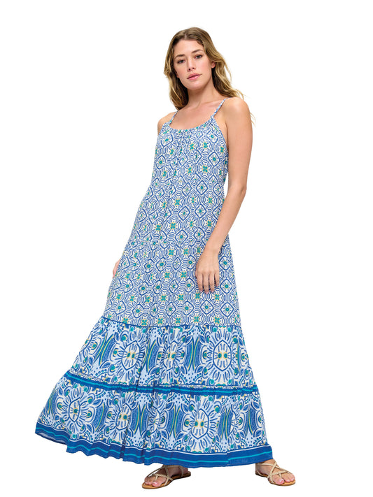 Resort Boho Floral Tiered Maxi Dress