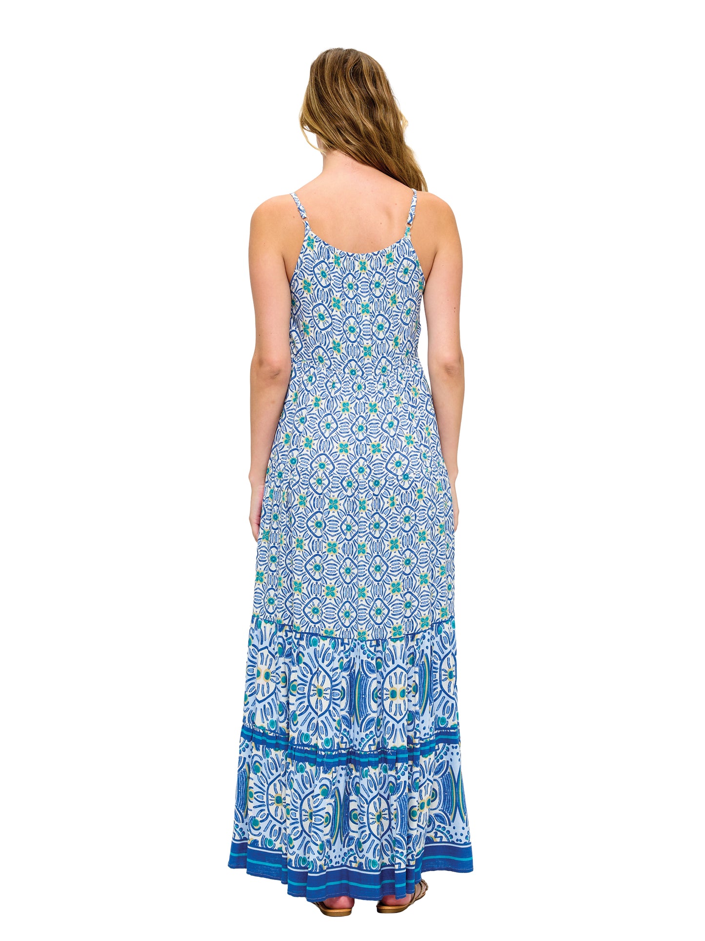 Resort Boho Floral Tiered Maxi Dress