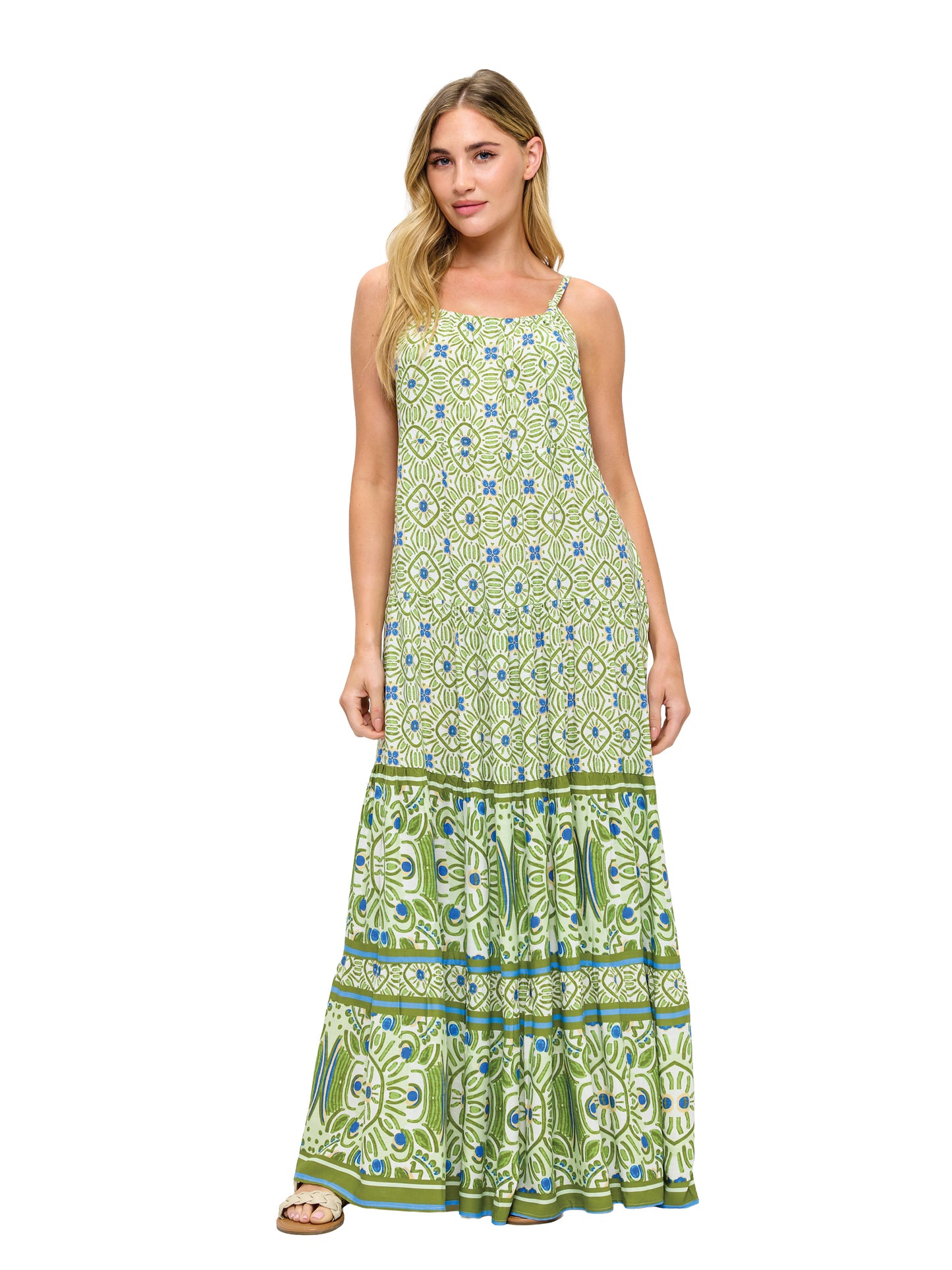 Resort Boho Floral Tiered Maxi Dress