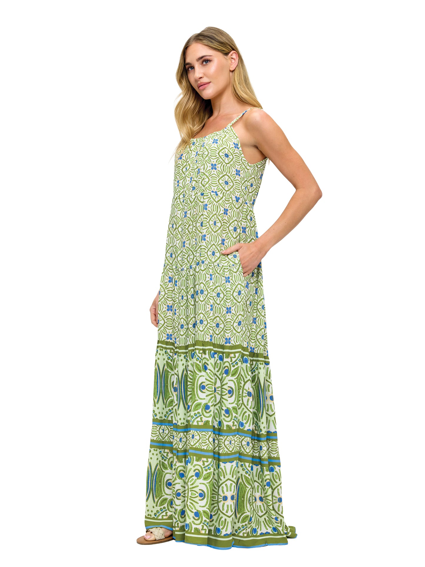 Resort Boho Floral Tiered Maxi Dress