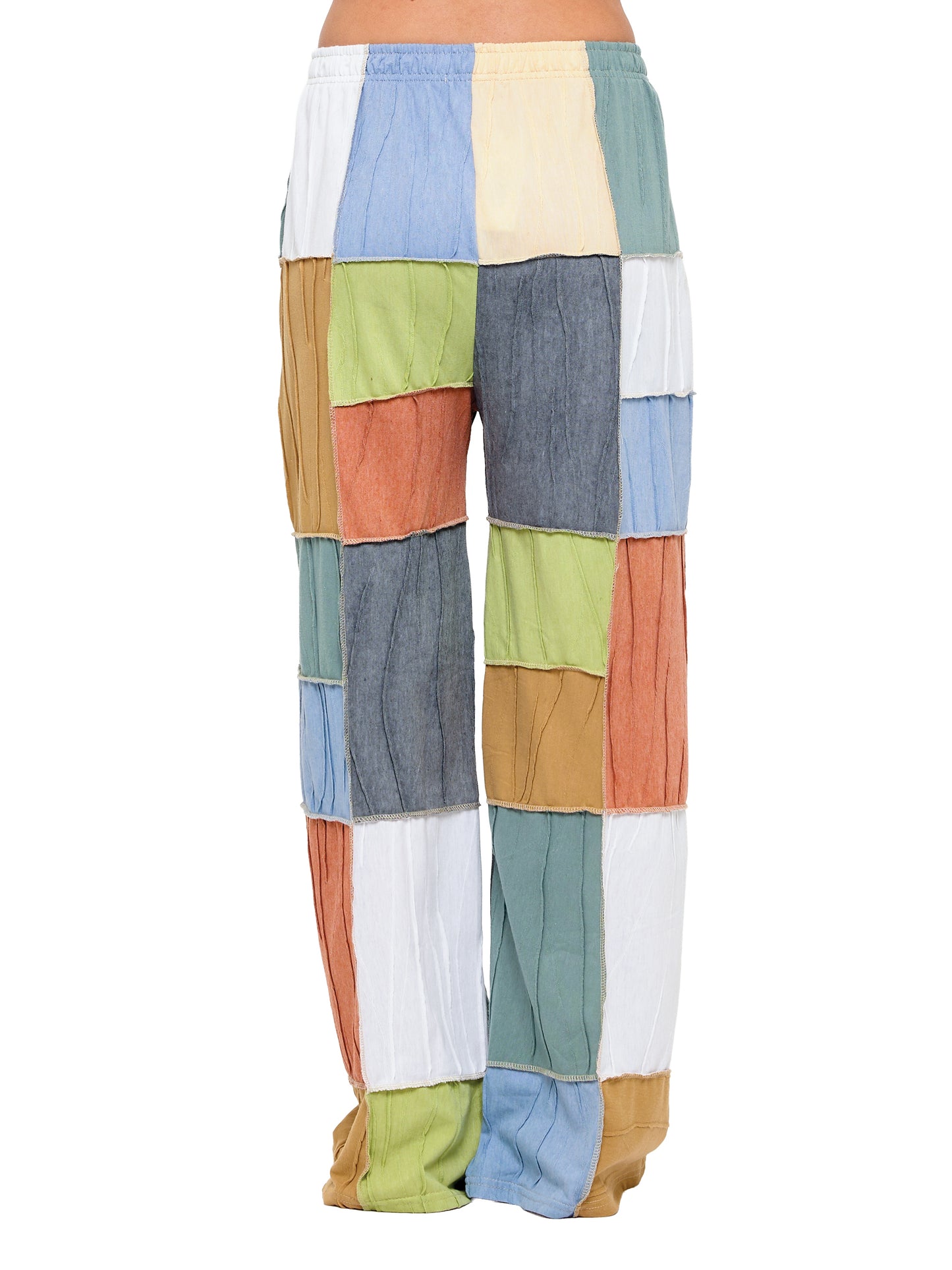 Boho Patchwork Textured Pants