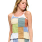 Boho Patchwork Textured Tank Top