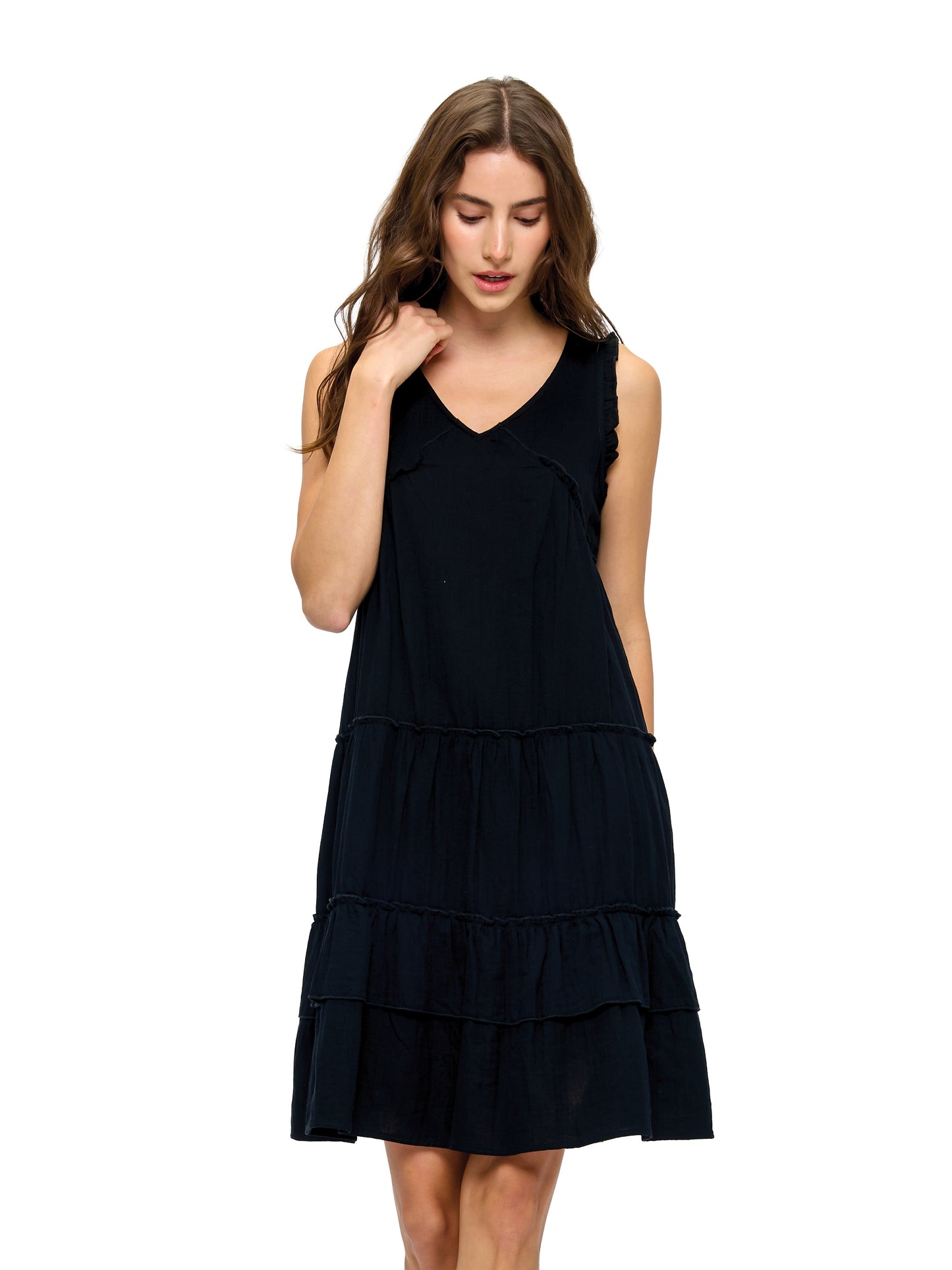 Everyday Boho Tiered Cotton Dress