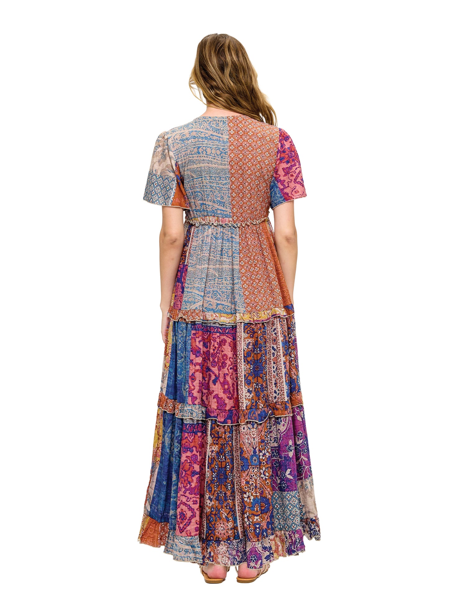 Bohemian Floral Tiered Mixi Dress