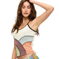 Boho Hippy Patchwork Ribbed Tank Top