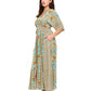 Garden Blossom Boho Smock Maxi Dress