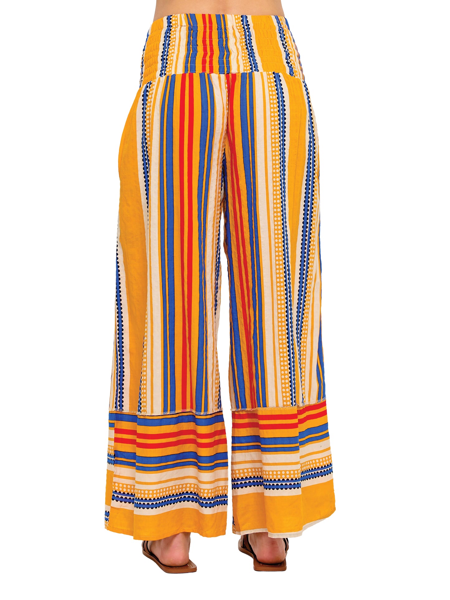 Breezy Boho Striped Smock Palazzo Pants