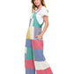 Boho Colorblock Patchwork Overall