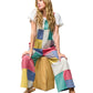 Boho Colorblock Patchwork Overall