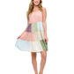 Flowy Tiered Colorblock Patchwork Dress