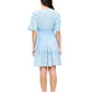 Feminine Boho Broderie Smock Dress