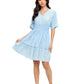Feminine Boho Broderie Smock Dress