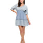 Feminine Boho Broderie Smock Dress