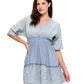 Feminine Boho Broderie Smock Dress
