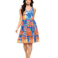 Boho Patchwork Print Ruffled Sundress