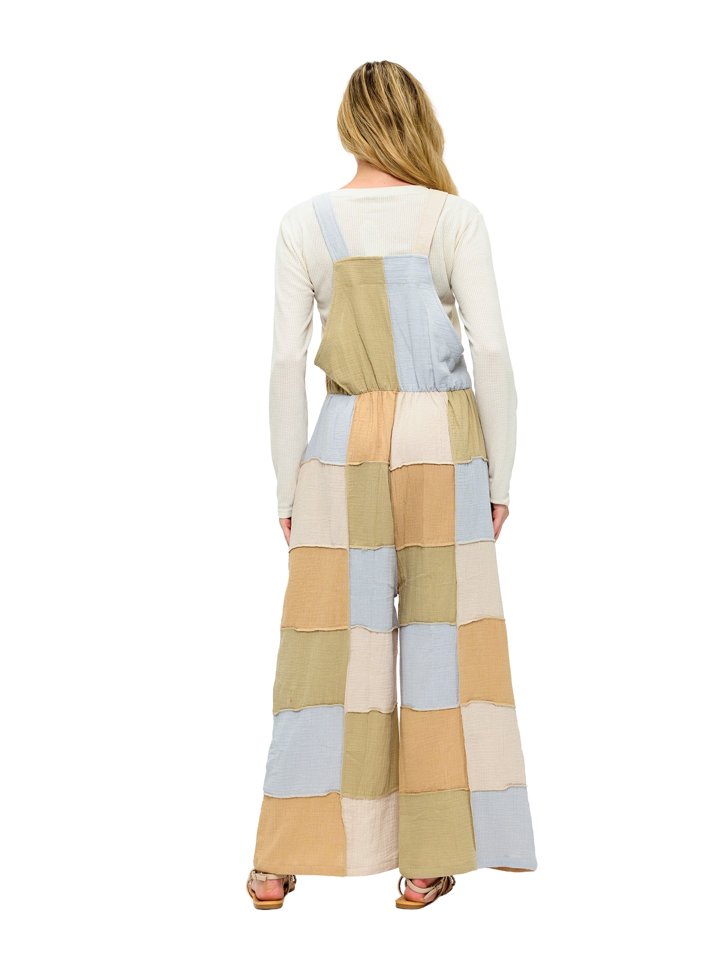 Colorblock Boho Overall Pastel Tones