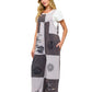 Boho Patchwork Overall Razor Cut Hand Painted