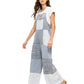 Boho Patchwork Overall Razor Cut Lace