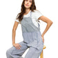 Boho Patchwork Overall Razor Cut Lace