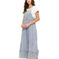 Boho Patchwork Overall Razor Cut Lace