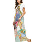 Floral Patchwork Overall Maxi Dress