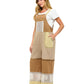 Earthy Color Patchwork Overall Lace Crochet Details