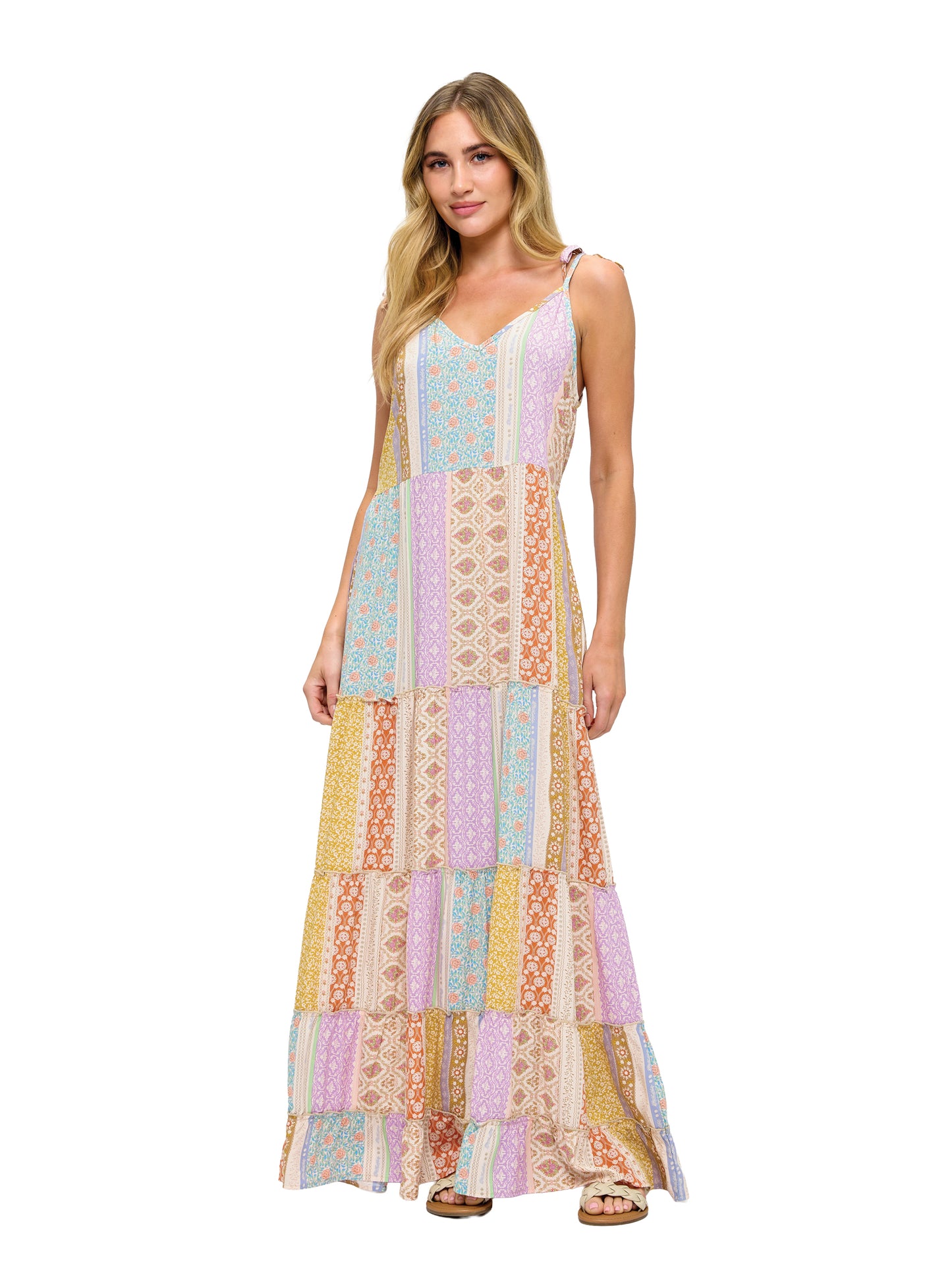 Floral Multicolor Tiered Maxi Dress