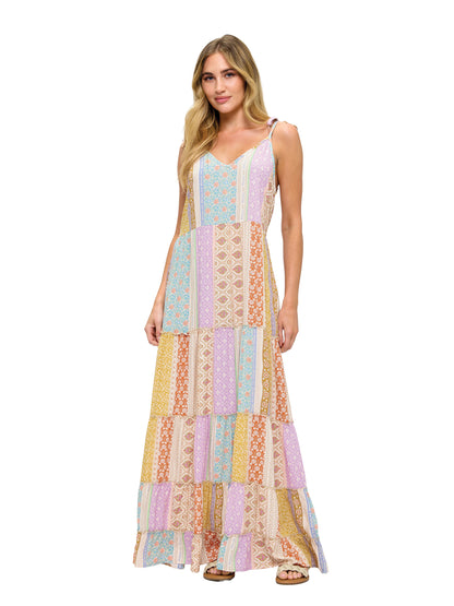 Floral Multicolor Tiered Maxi Dress