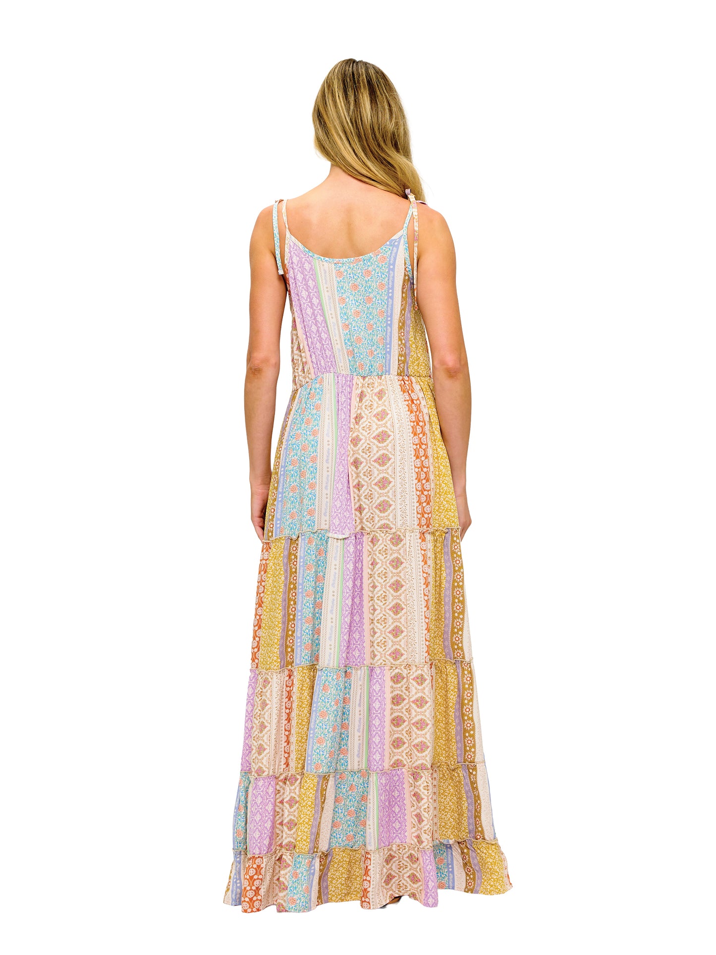 Floral Multicolor Tiered Maxi Dress