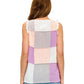 Boho Patchwork Colorblock Ruffle Details Top