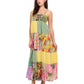 Gypsy Patchwork Multicolor Maxi Dress