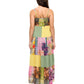 Gypsy Patchwork Multicolor Maxi Dress