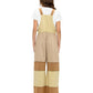 Peace Sign Patchwork Overall Razor Cut